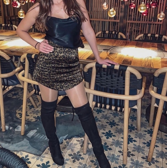 Zara * Satin Effect Leopard Animal Print  Cheetah Mini Skirt - Picture 16 of 16